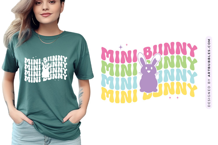 Mini Bunny - Retro Easter SVG PNG Image.jpg