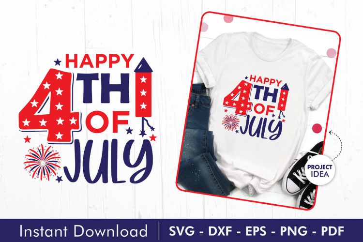 Happy 4th of July SVG Cut File