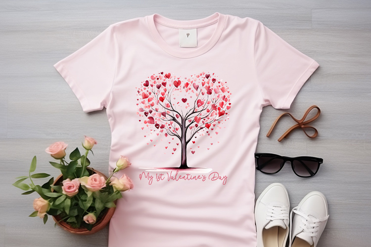 My 1st Valentine's Day PNG Sublimation T Shirt preview 03.jpg