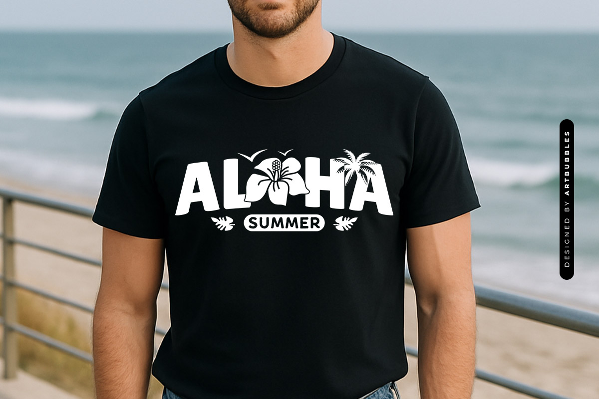 Aloha Summer SVG Cut File T-shirt Mockup Image.jpg