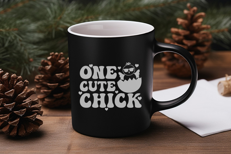 One Cute Chick, Easter SVG, Retro T Shirt Preview 05.jpg