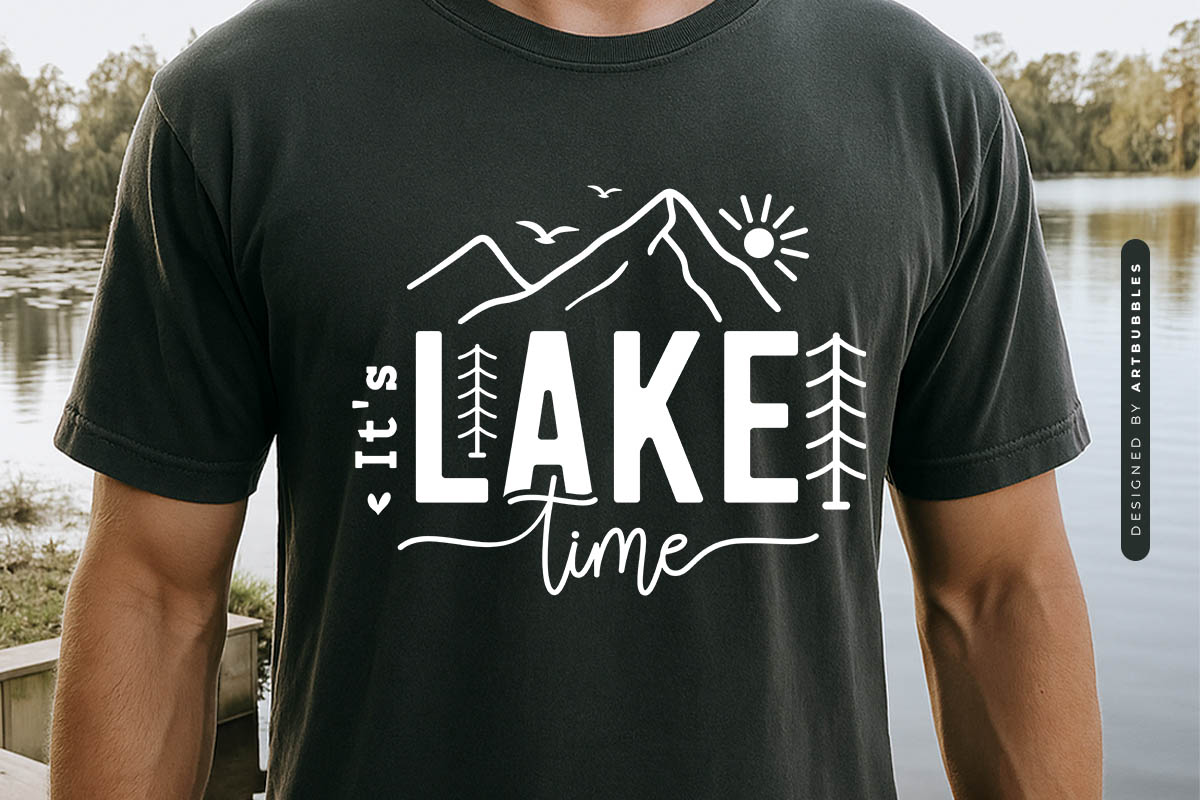 It's Lake Time SVG for Cricut Tshirt Mockup Image.jpg