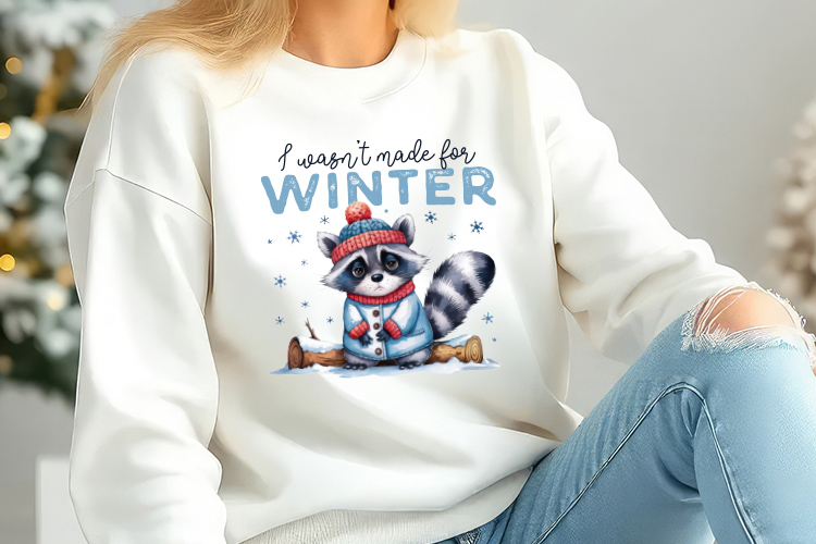 Funny I Wasn't Made for Winter Sublimation Sweatshirt Mockup Image.jpg