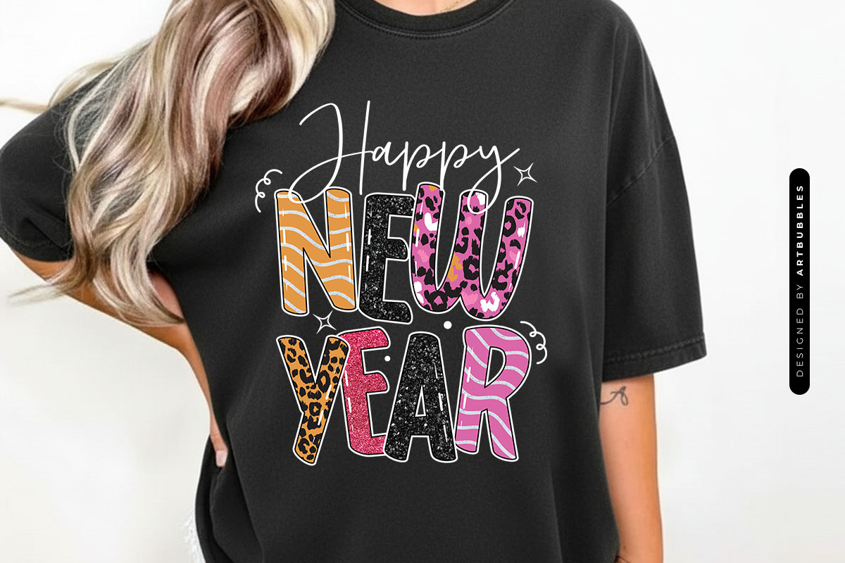 Happy New Year PNG Sublimation Print Shirt Mockup Image.jpg