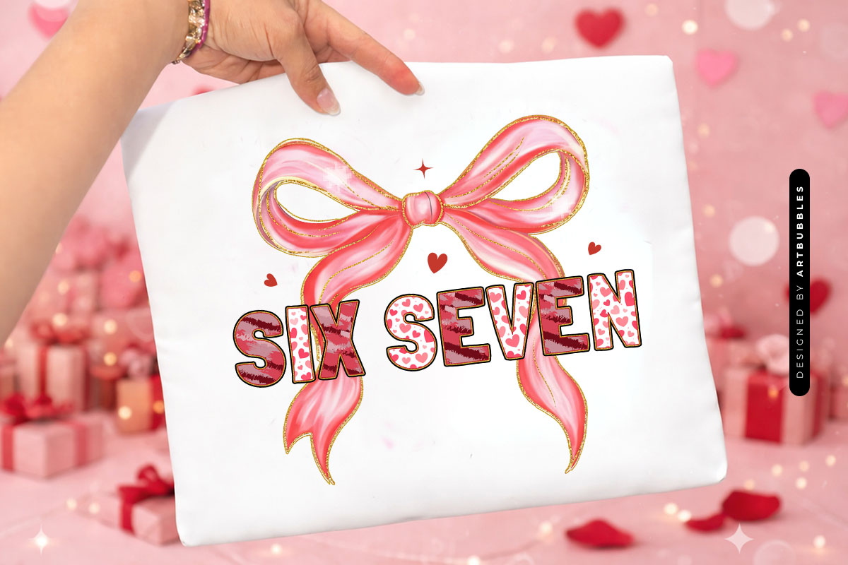 Brush Stroke Coquette Valentine Six Seven PNG Tote Mockup Image.jpg