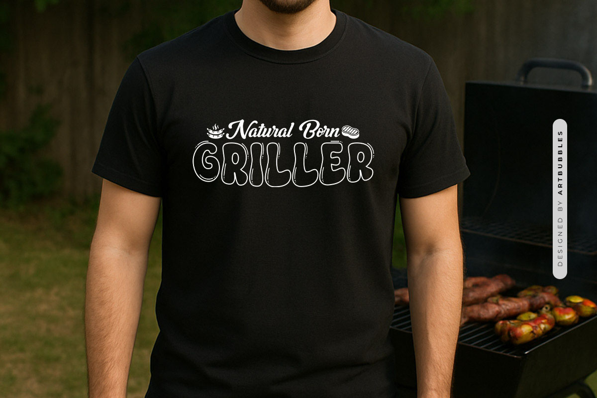 Natural Born Griller - Bbq SVG Cut File Tshirt Mockup Image.jpg