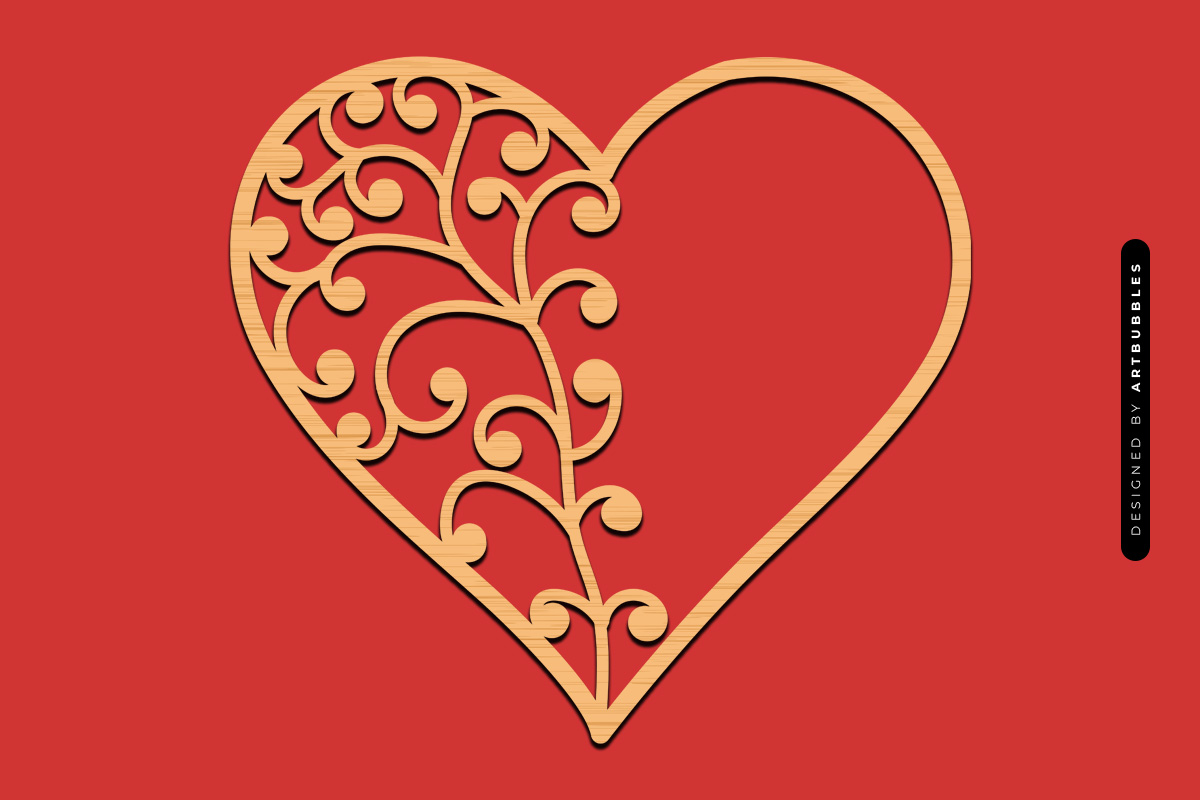 Laser Cut Swirl Heart Valentine SVG File Image 3.jpg