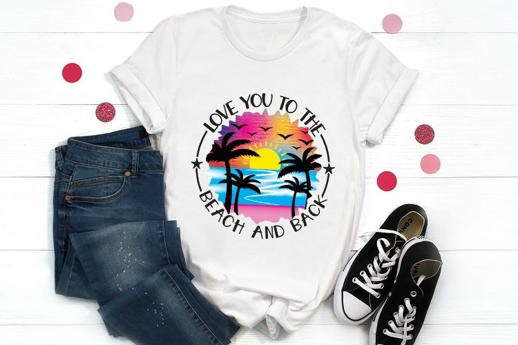 Love You to the Beach And Back - Summer PNG Shirt Mockup Image.jpg