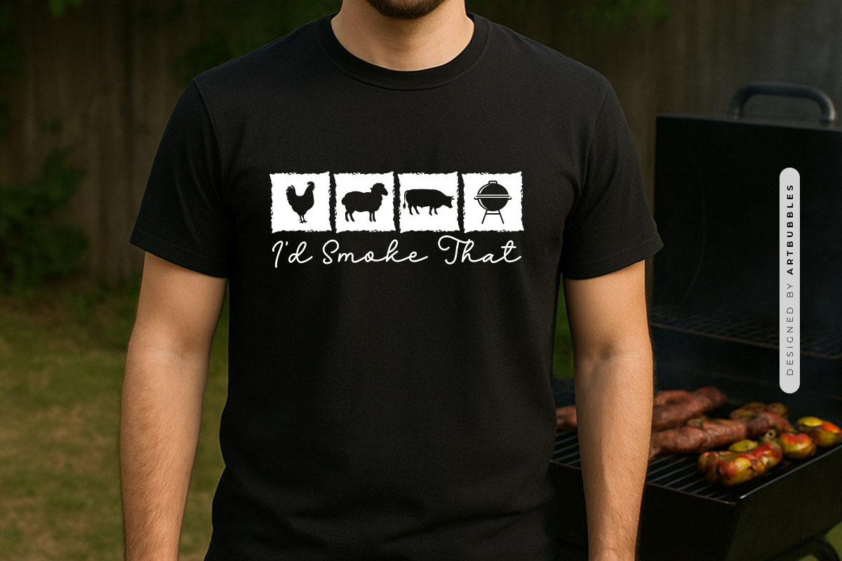 I'd Smoke That - Grilling SVG Funny Tshirt Mockup Image.jpg