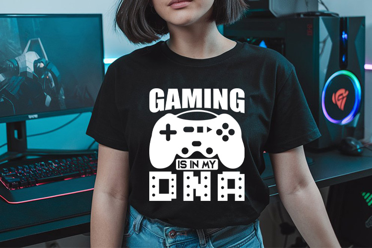 Gaming is in My DNA SVG Cut File Tshirt Mockup image.jpg
