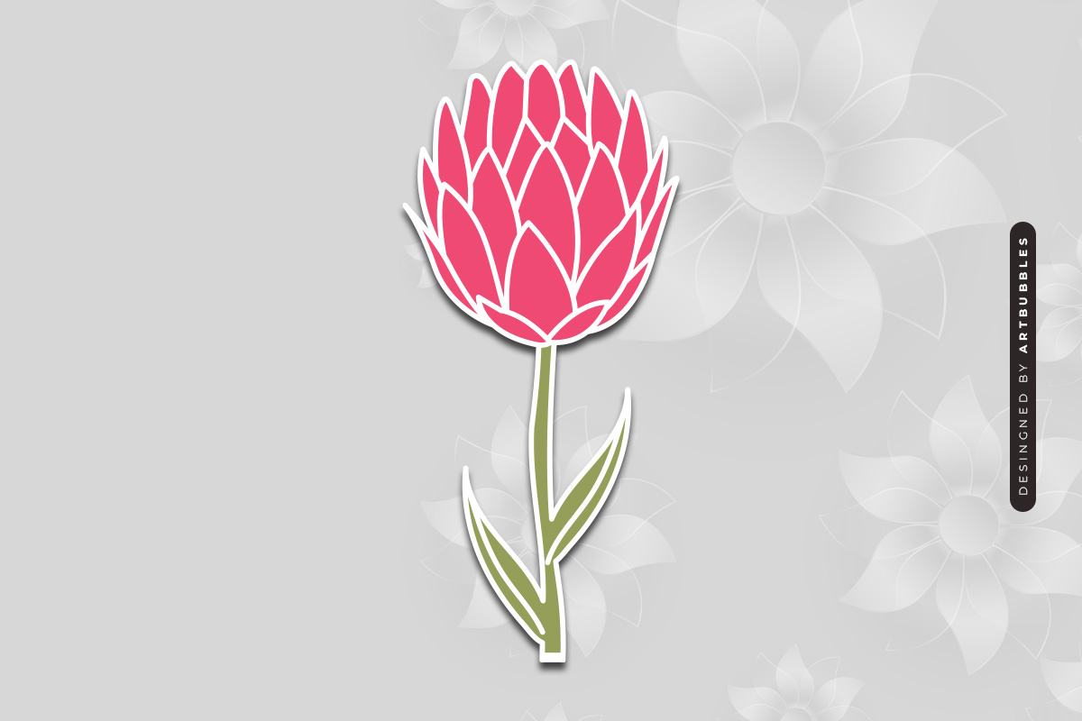 Hand-Drawn Protea Vector Laser Cut SVG Image 2.jpg