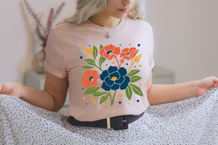 Poppy Abstract Flower SVG Cut File Shirt Mockup Image.jpg