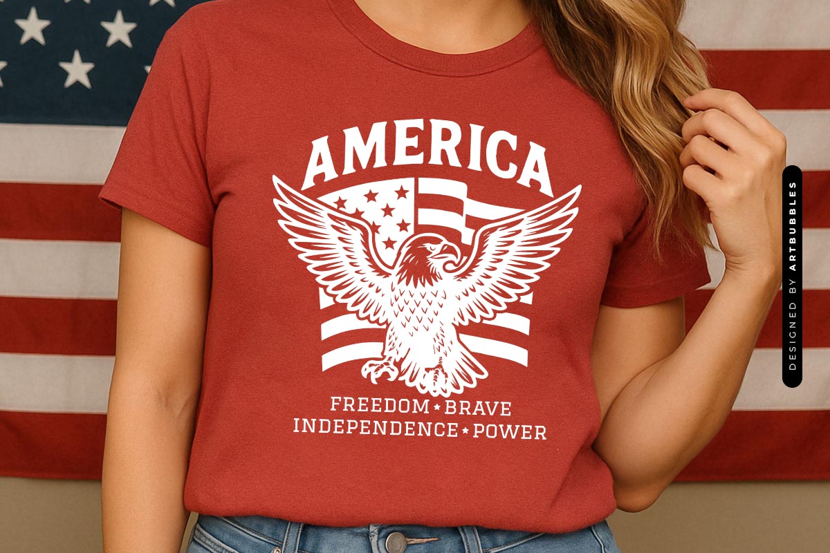America Freedom Brave Independence Power SVG Tshirt Mockup Image.jpg