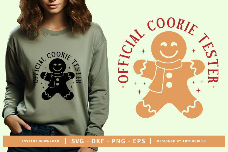 Official Cookie Tester - Christmas Gingerbread SVG Image.jpg