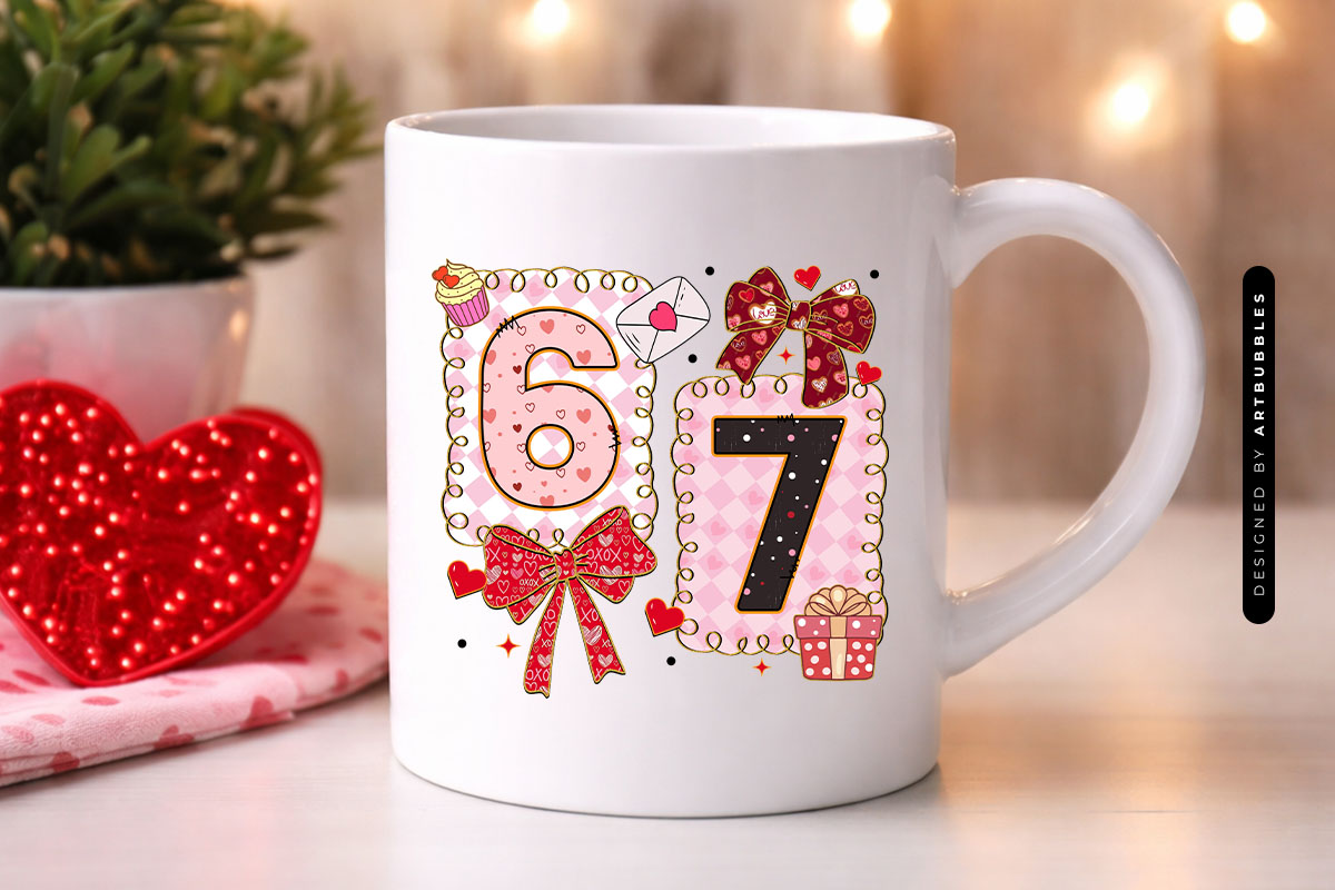 Preppy Coquette Valentine 67 Sublimation Print Mug Mockup Image.jpg