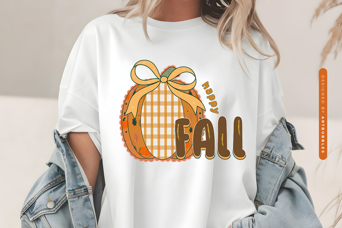 Preppy Happy Fall Coquette Bow Sublimation Shirt Mockup Image.jpg