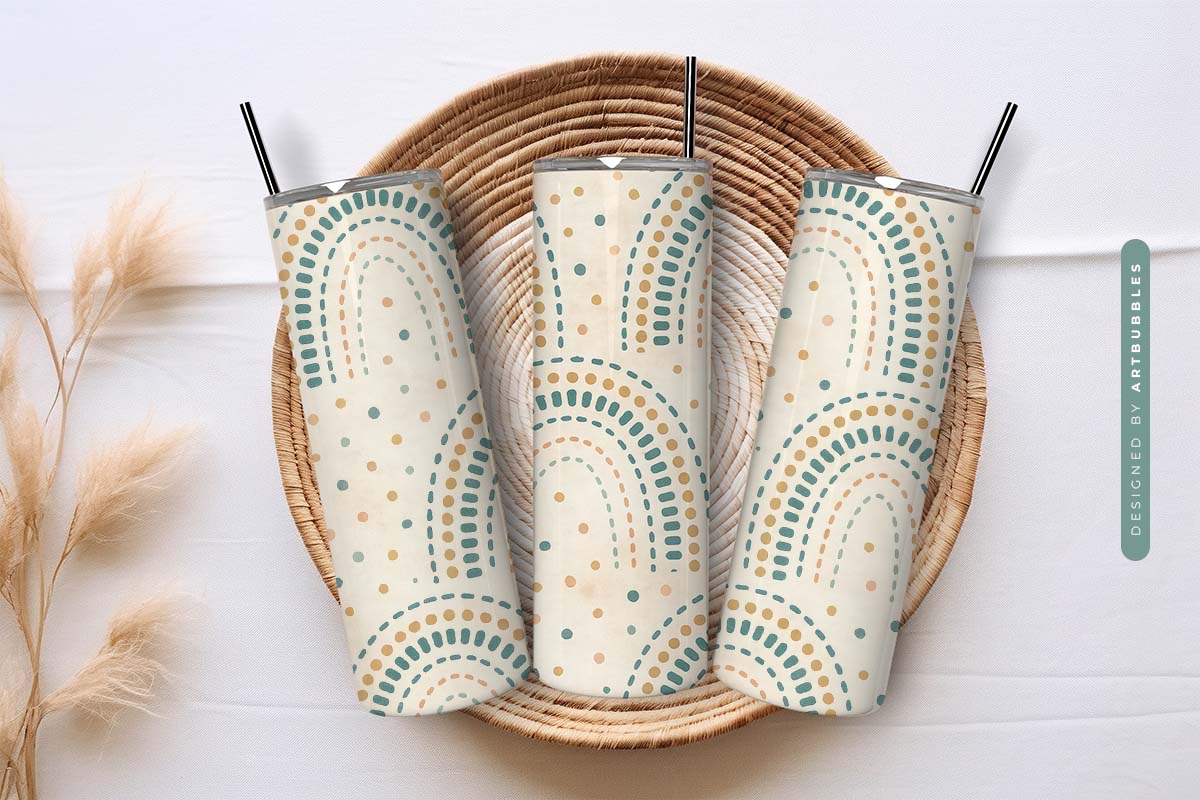 Boho Rainbow Skinny Tumbler Sublimation Wrap Image 3.jpg