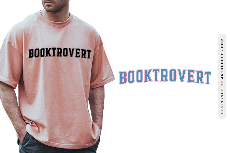 Booktrovert - Reading Cut File SVG, DXF, EPS, PNG