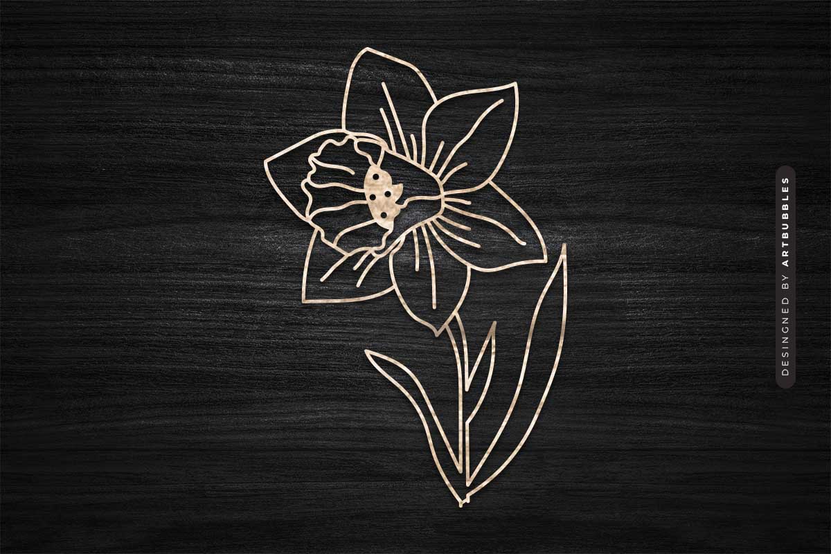 Daffodil Flower SVG - Laser Cut Art Image 3.jpg