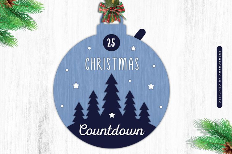 Laser Cut Christmas Countdown SVG Design Image 2.jpg