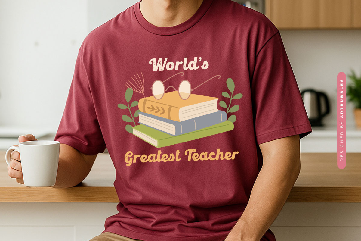World's Greatest Teacher Retro Sublimation T-shirt Mockup Image.jpg