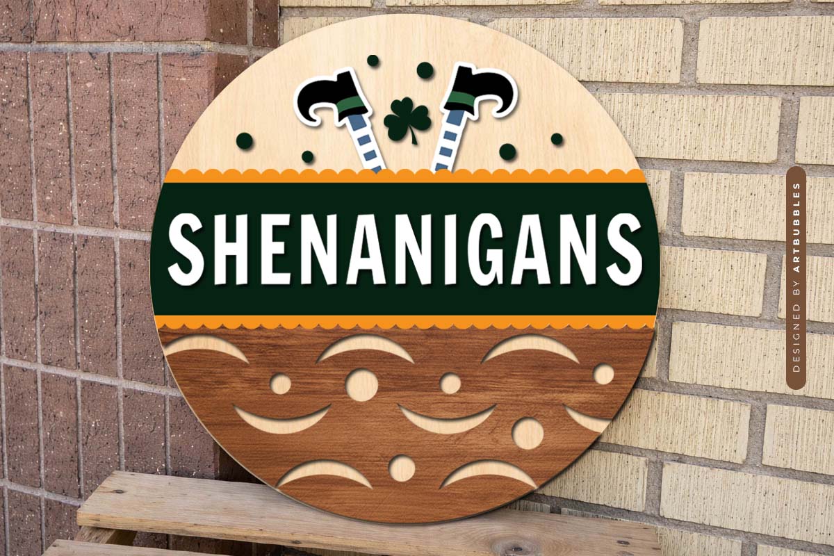 St Patrick's Day Round Door Sign SVG Bundle Image 2.jpg