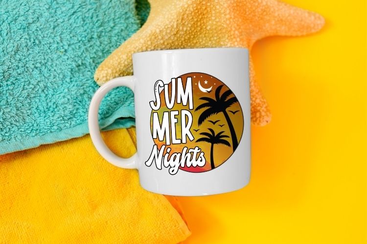 Summer Nights Sublimation PNG Mug Mockup Image.jpg