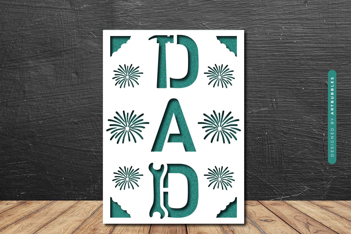 Beautiful Happy Father's Day Card SVG Image 2.jpg