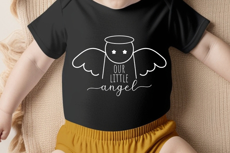 Our Little Angel - Playful Baby SVG Cut File Shirt Mockukp Image.jpg