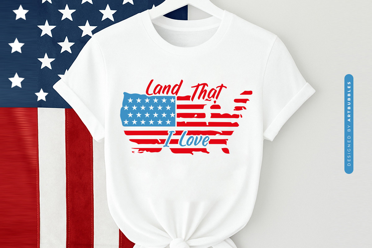 Land that I Love - Cute Fourth of July SVG Shirt Mockup Image.jpg