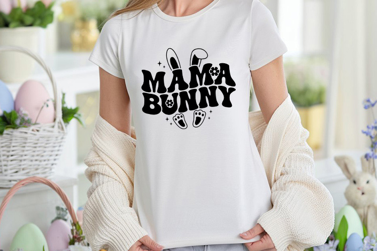Mama Bunny - Easter SVG Cut File Shirt Mockup Image.jpg