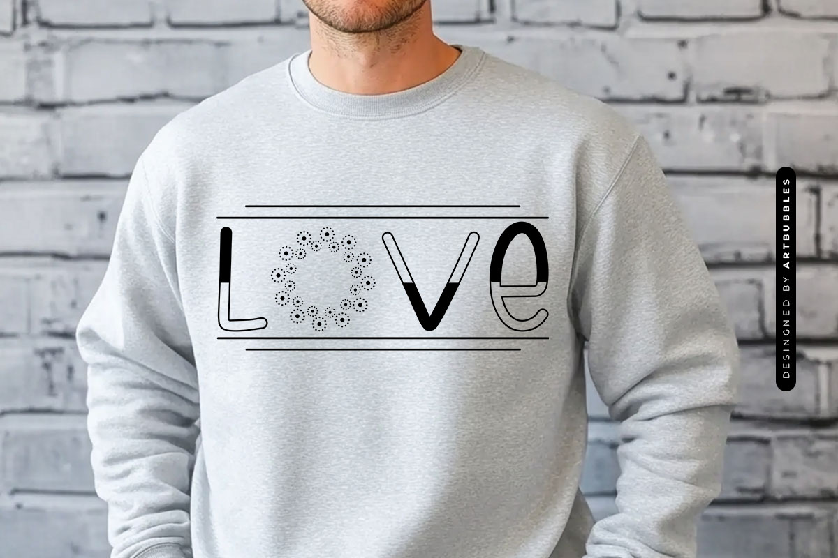 Love - Dandelion SVG Cut File Sweatshirt Mockup image.jpg