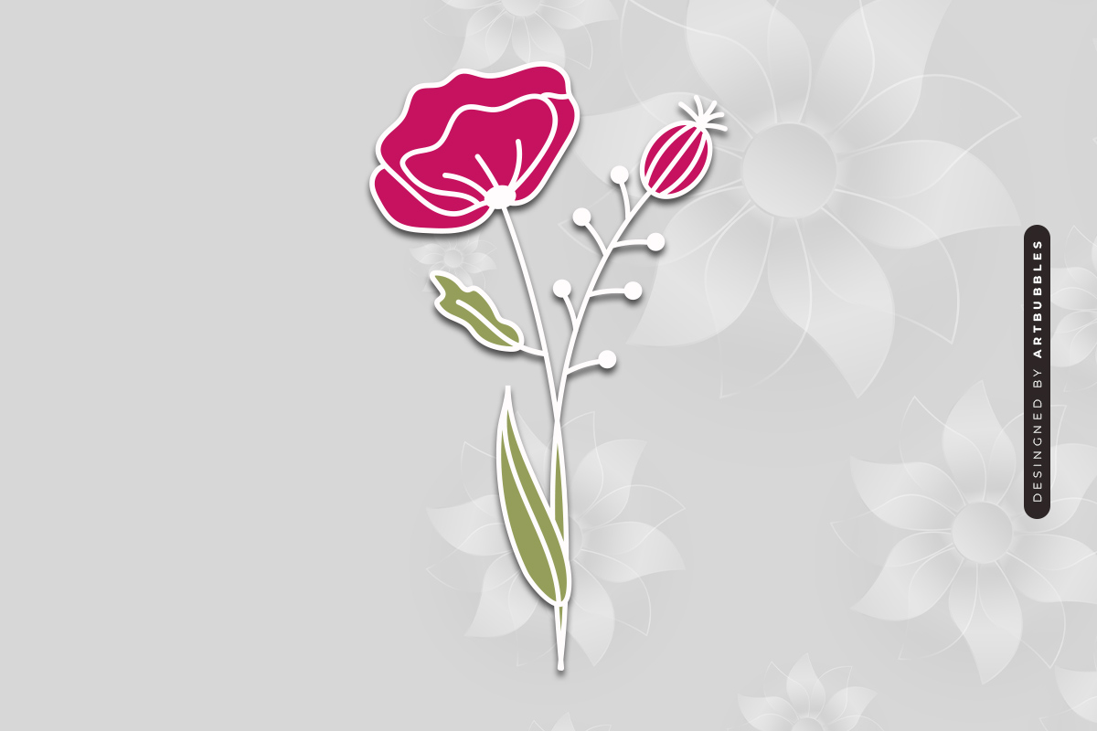 Line Art Tulip Laser Cut Wildflower SVG Image 2.jpg
