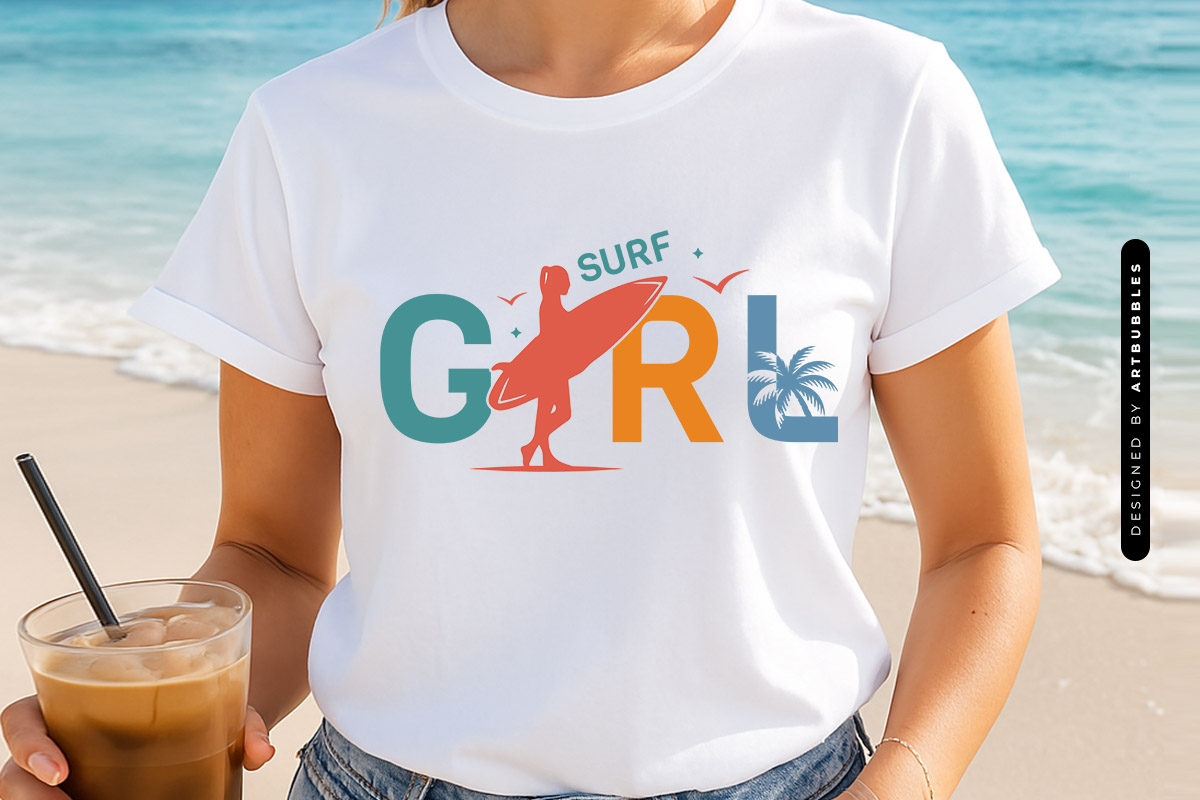 Surf Girl - Summer SVG Cutting File Tshirt Mockup Image.jpg
