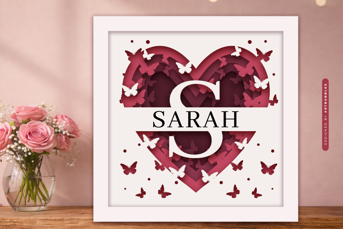 Customizable Name 3D Heart Valentine Shadow Box SVG Image.jpg