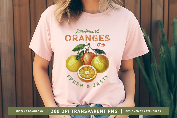 Sun-kissed Oranges Club - Vintage Fruit Sublimation