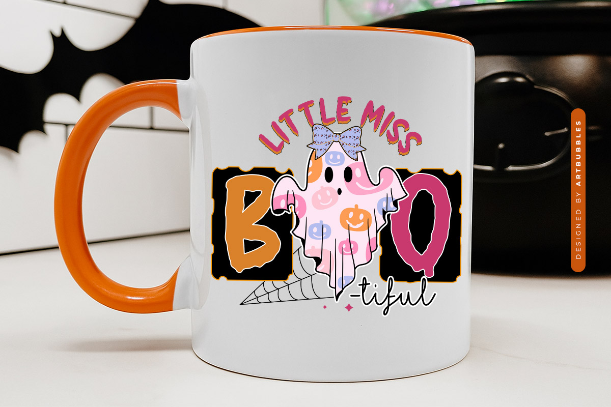 Little Miss Boo-tiful - Girl Halloween Sublimation Mug Mockup Image.jpg