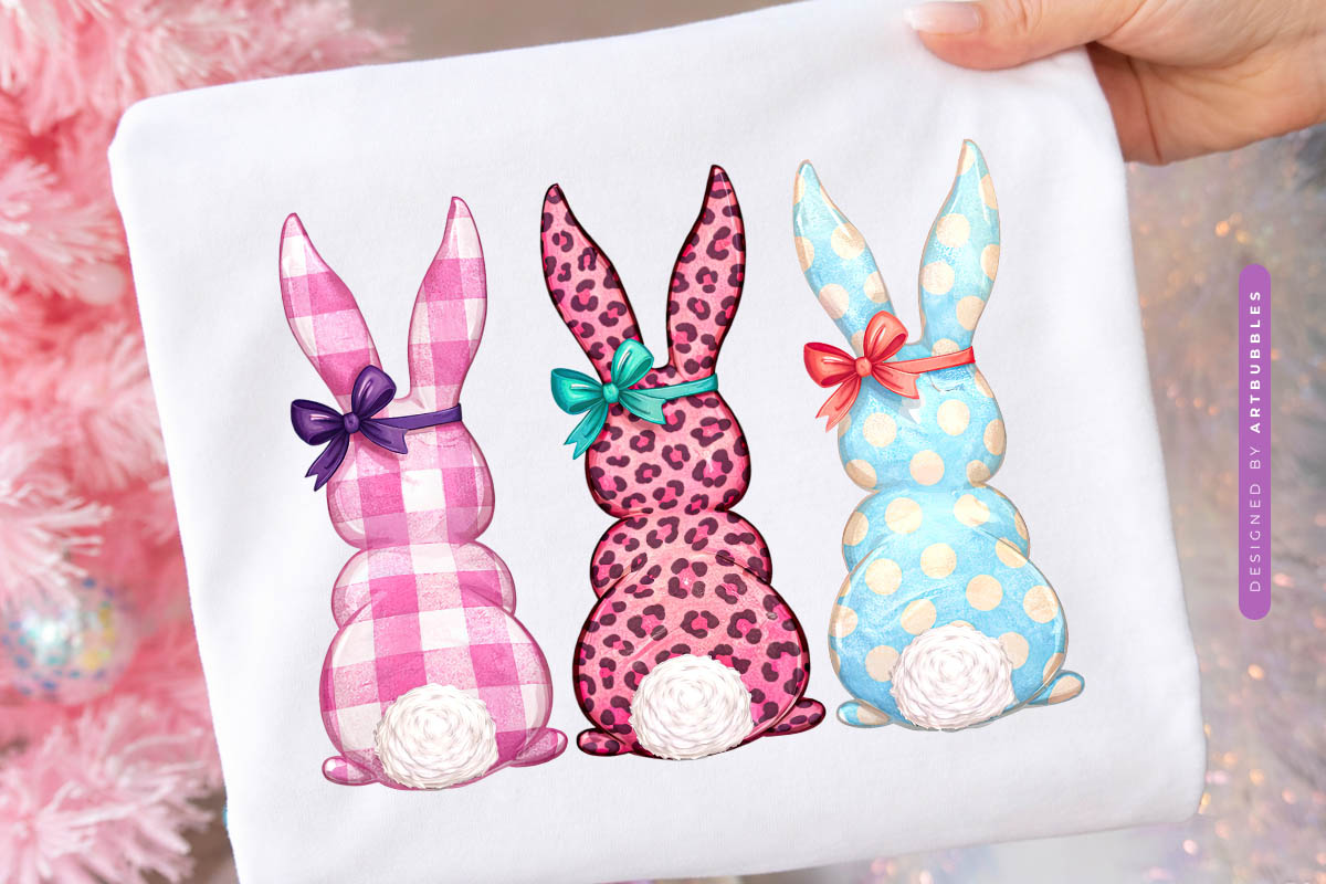 Coquette Easter Bunny Sublimation PNG tote MockupImage.jpg