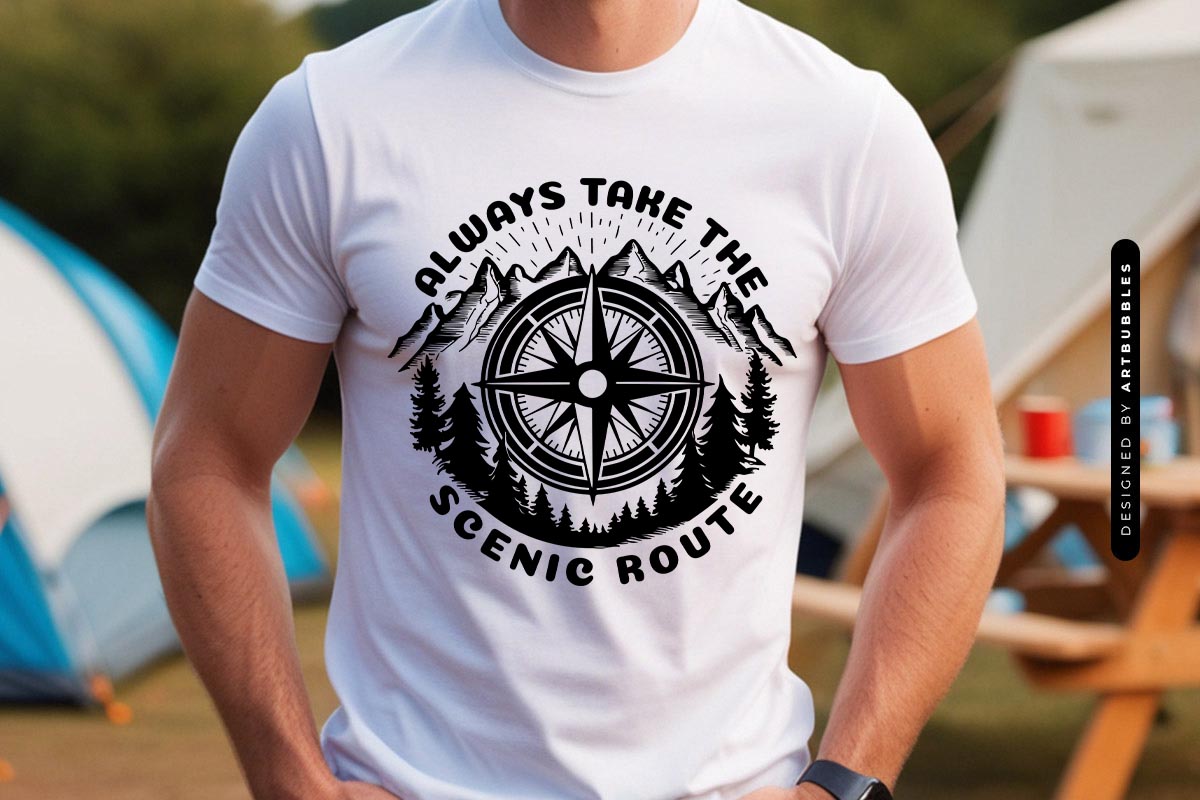 Always Take the Scenic Route - Camping Quote SVG