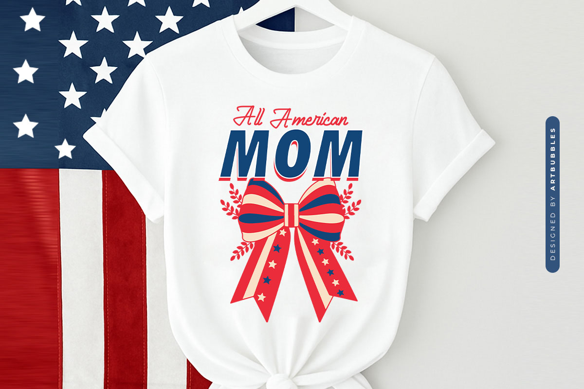 All American Mom - 4th of July Sublimation Tshirt Mockup Image.jpg
