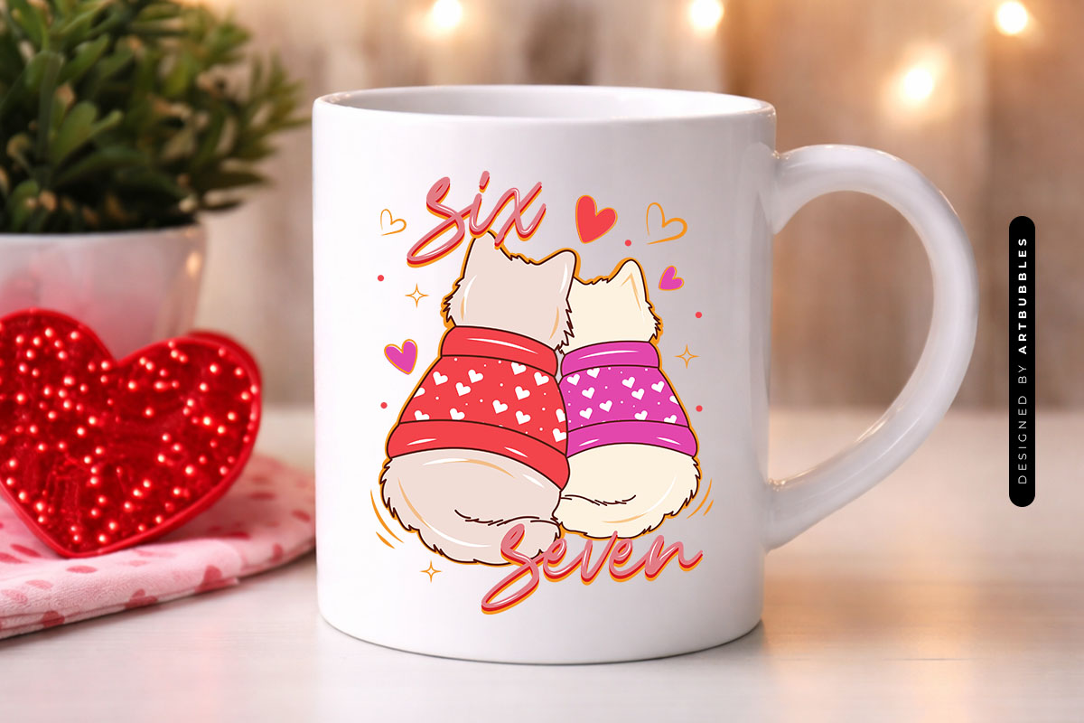 Six Seven Valentine's Day PNG Sublimation Mug Mockup Image.jpg