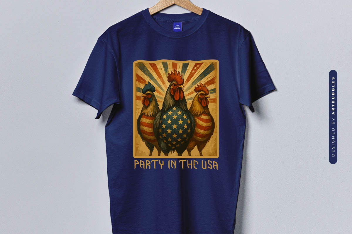 Party In The USA - 4th of July Shirt Sublimation T-shirt Mockup Image.jpg