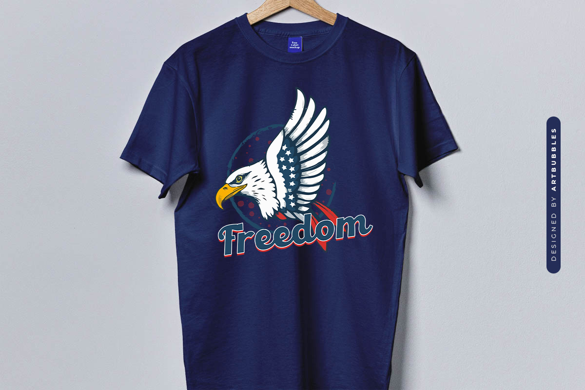 Freedom - 4th of July Sublimation Design T-shirt Mockup Image.jpg
