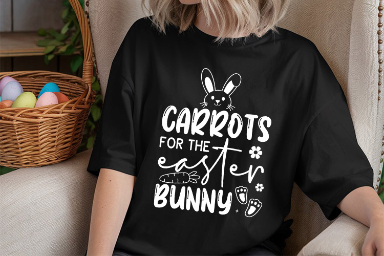 Carrots for the Easter Bunny SVG Vector Tshirt Mockup Image.jpg