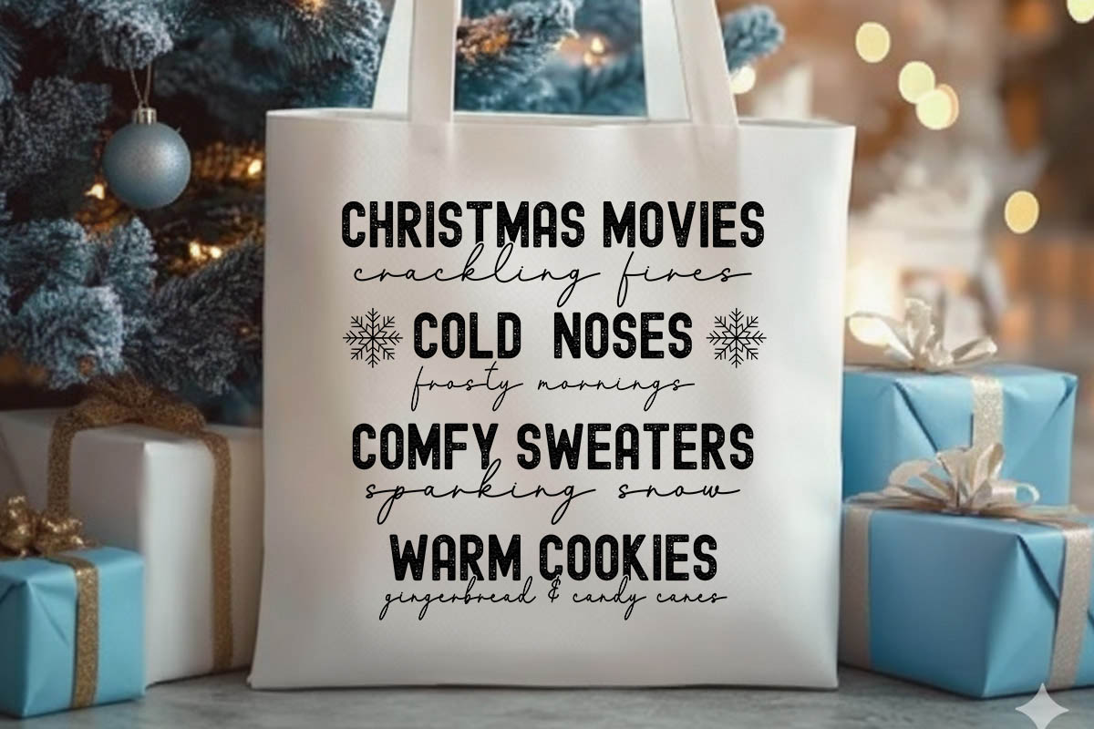 Christmas Movies Crackling Leaves - Winter SVG Tote Bag Mockup image.jpg