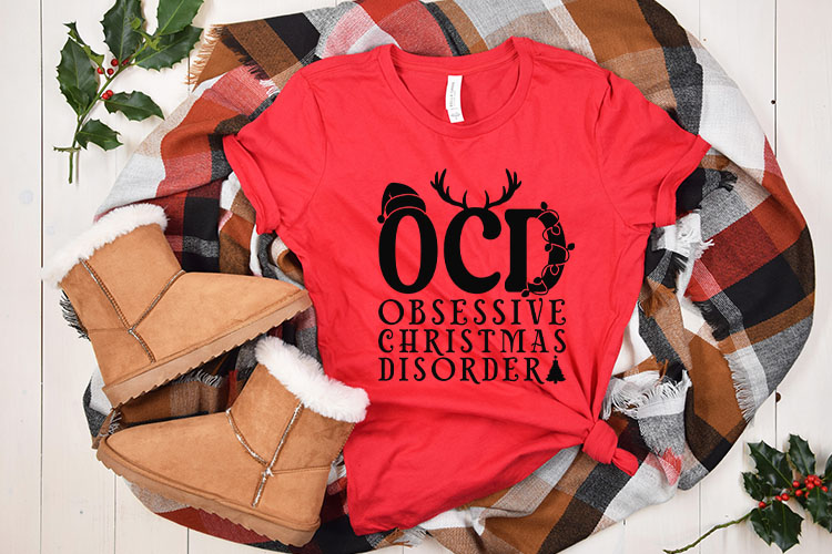 OCD Obsessive Christmas Disorder SVG Free Tshirt Mockup Image.jpg