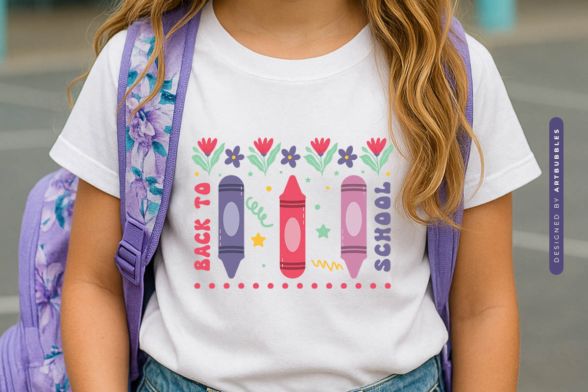 Retro Back to School Sublimation Transfer