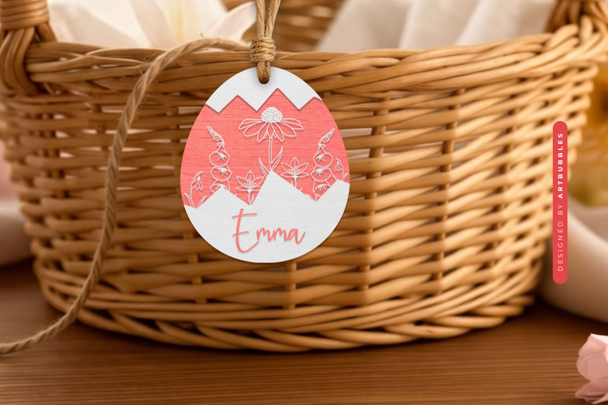 Laser Cut Easter Basket Tag SVG Bundle Image 6.jpg