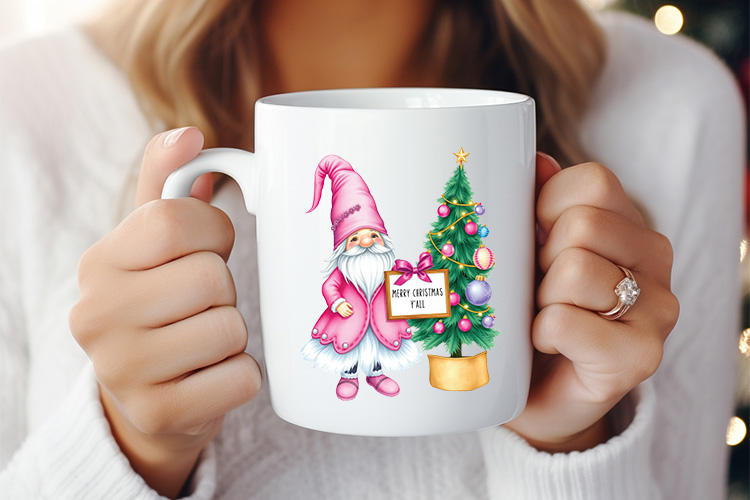 Pink Merry Christmas Y'all Sublimation Design Mug Mockup Image.jpg