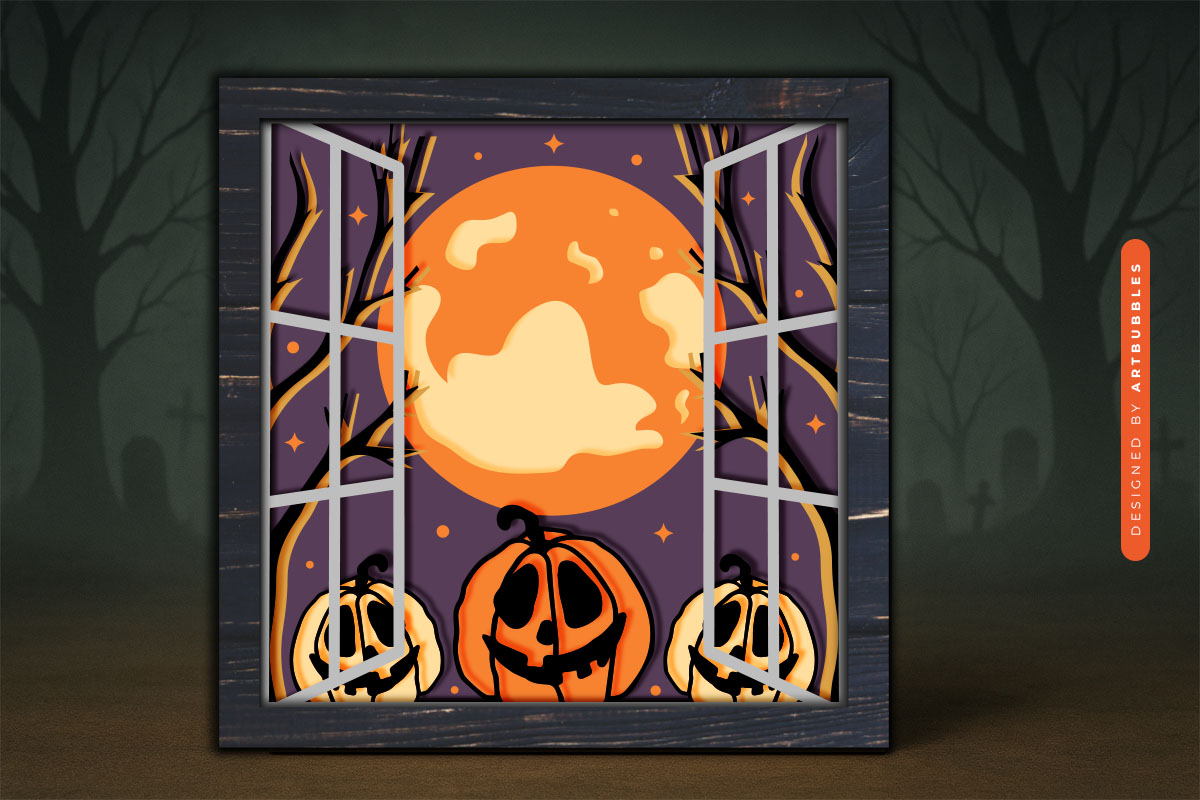 Funny Halloween 3D Layered Shadow Box SVG Image 3.jpg